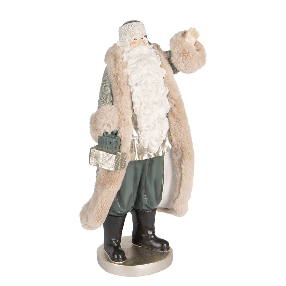 Karácsonyi télapó figura 42 cm – bézs