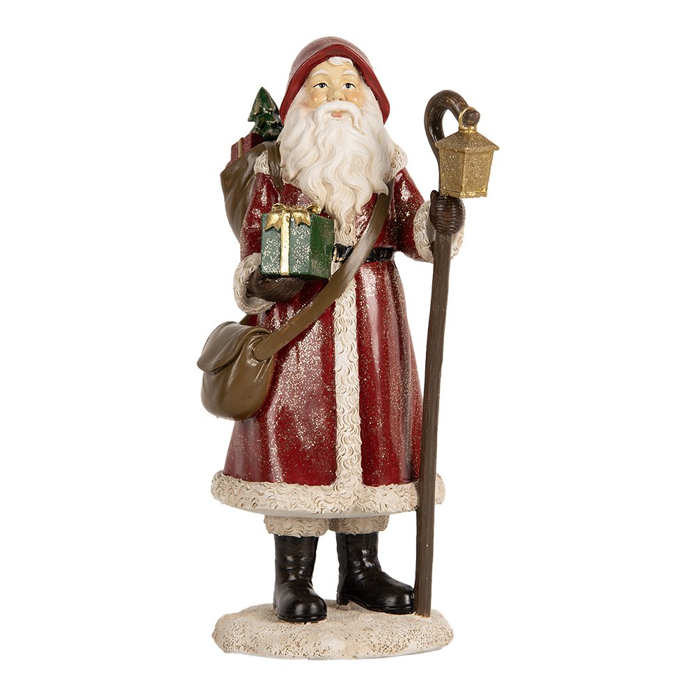 Karácsonyi télapó figura 26 cm – piros