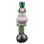 Nagyméretű karácsonyi diótörő figura 79 cm – zöld, kék