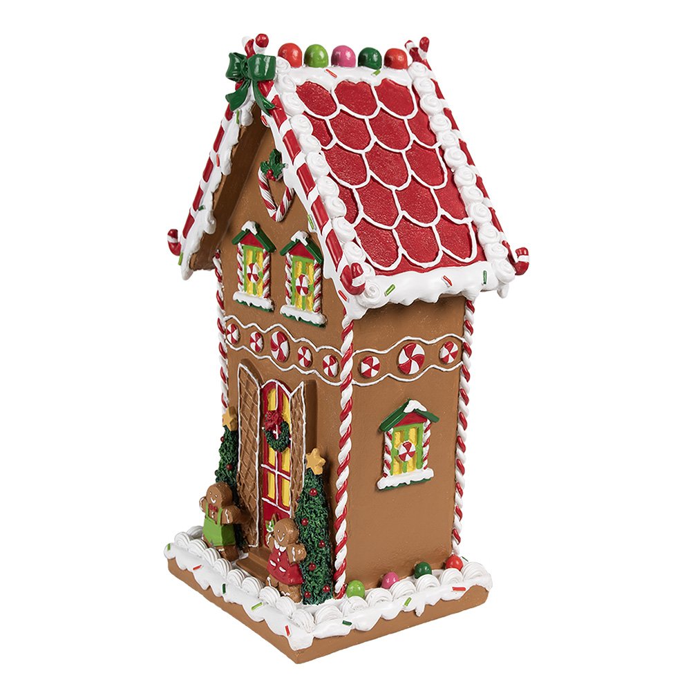 Karácsonyi mézeskalács házikó 31 cm – barna