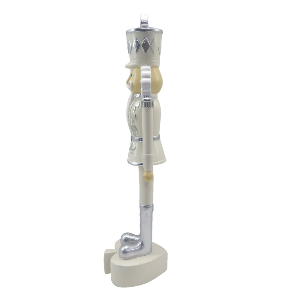 Karácsonyi diótörő figura 35 cm – bézs, ezüst