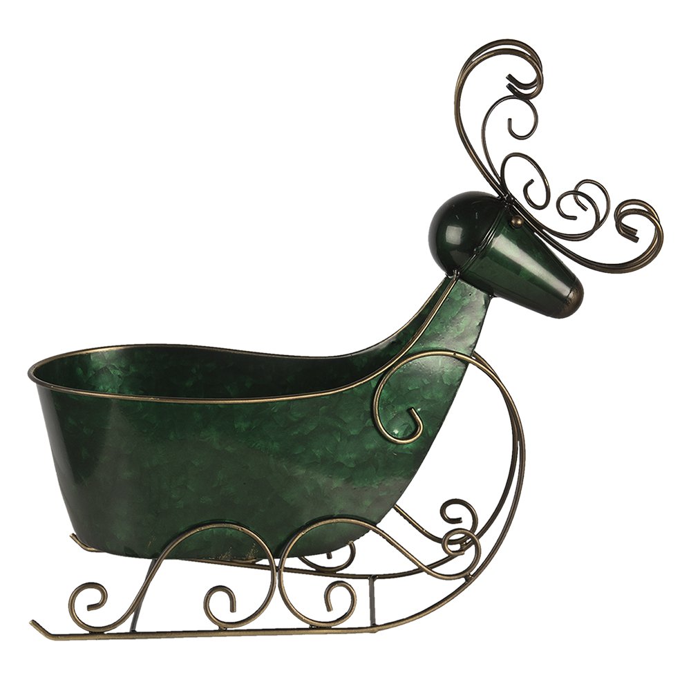 Karácsonyi rénszarvas figura 37 cm – zöld