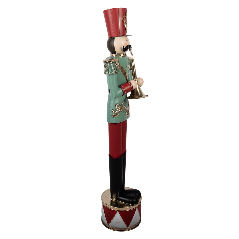Nagyméretű karácsonyi diótörő figura 121 cm – zöld