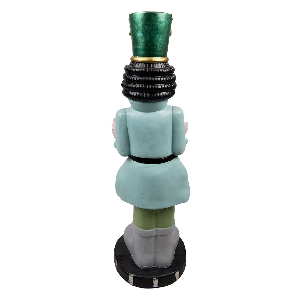 Nagyméretű karácsonyi diótörő figura 79 cm – zöld, kék