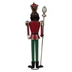 Karácsonyi diótörő figura 36 cm – piros, zöld