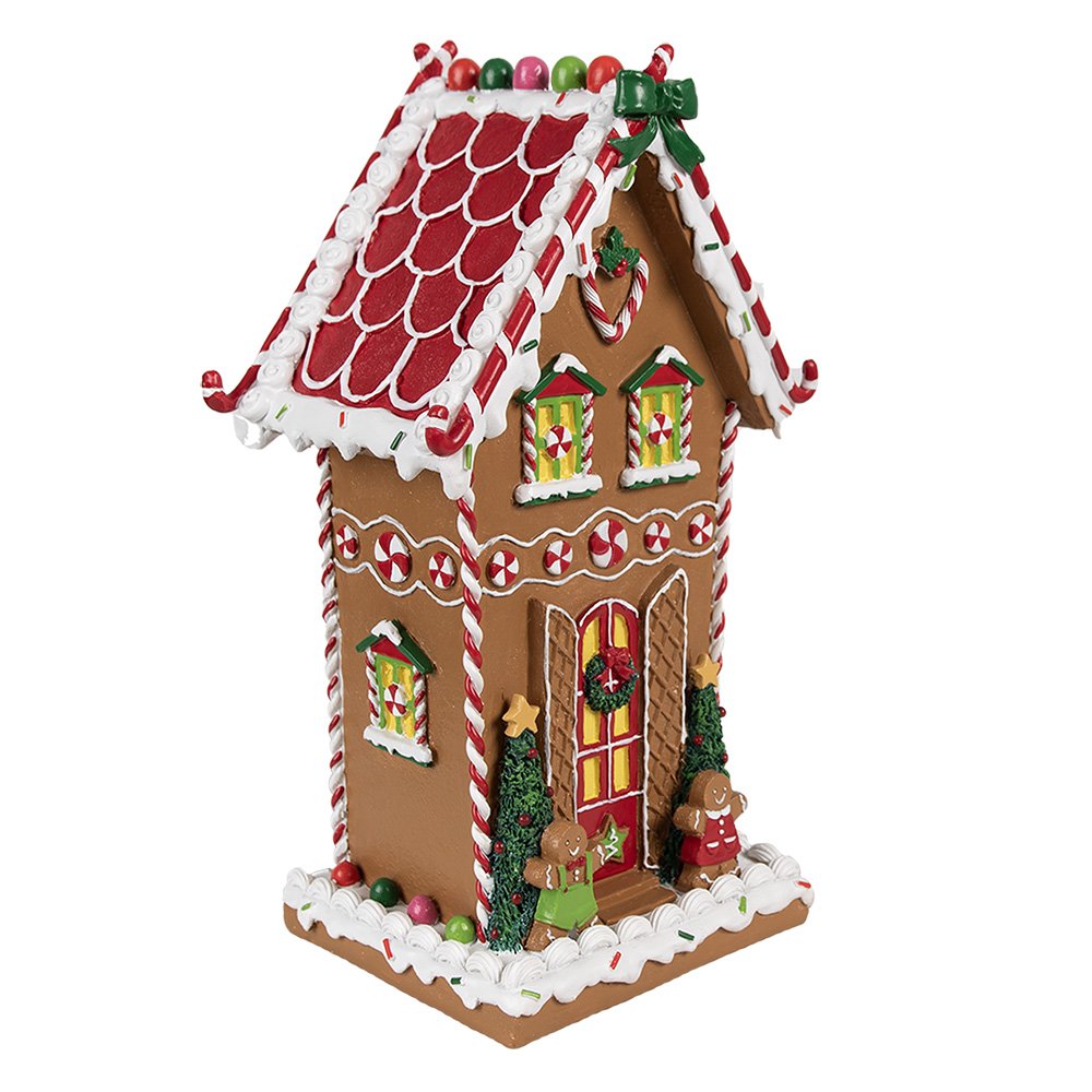Karácsonyi mézeskalács házikó 31 cm – barna