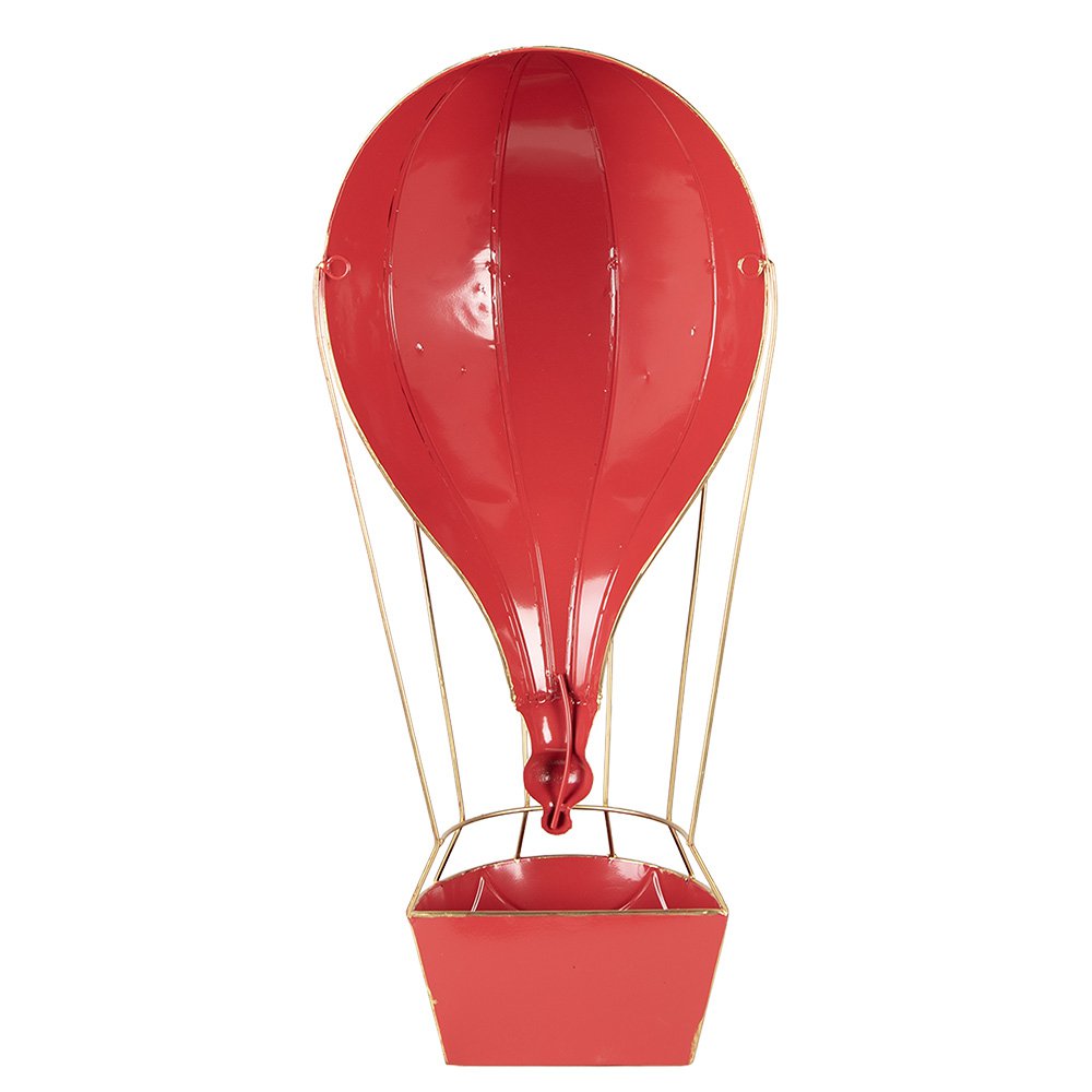Nagyméretű karácsonyi hőlégballon dekoráció 62 cm – piros