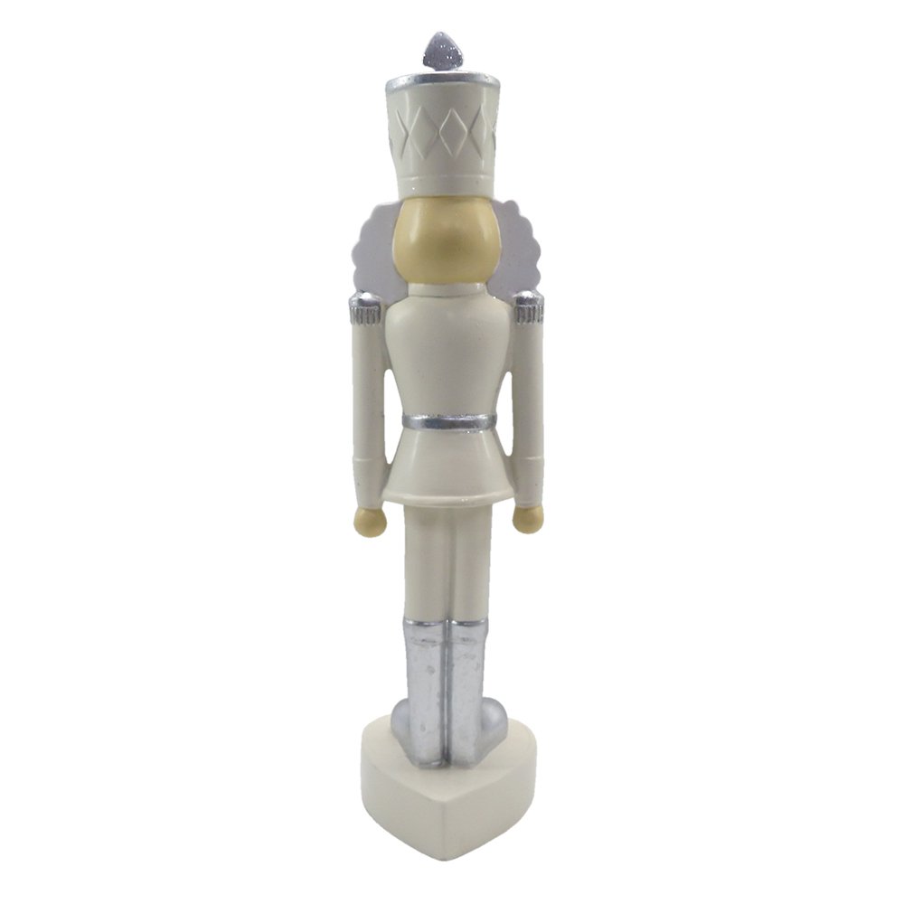 Karácsonyi diótörő figura 35 cm – bézs, ezüst