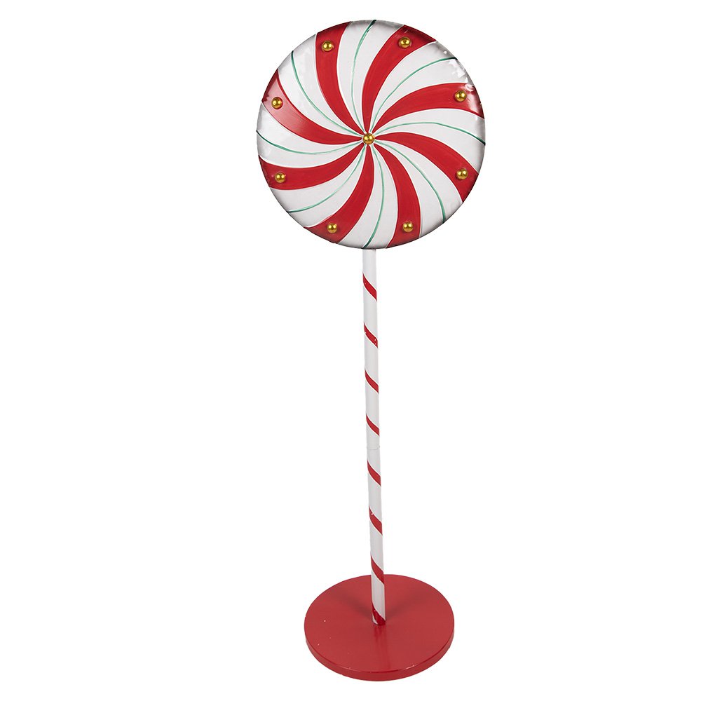 Nagyméretű karácsonyi dekoráció 120 cm – piros, fehér