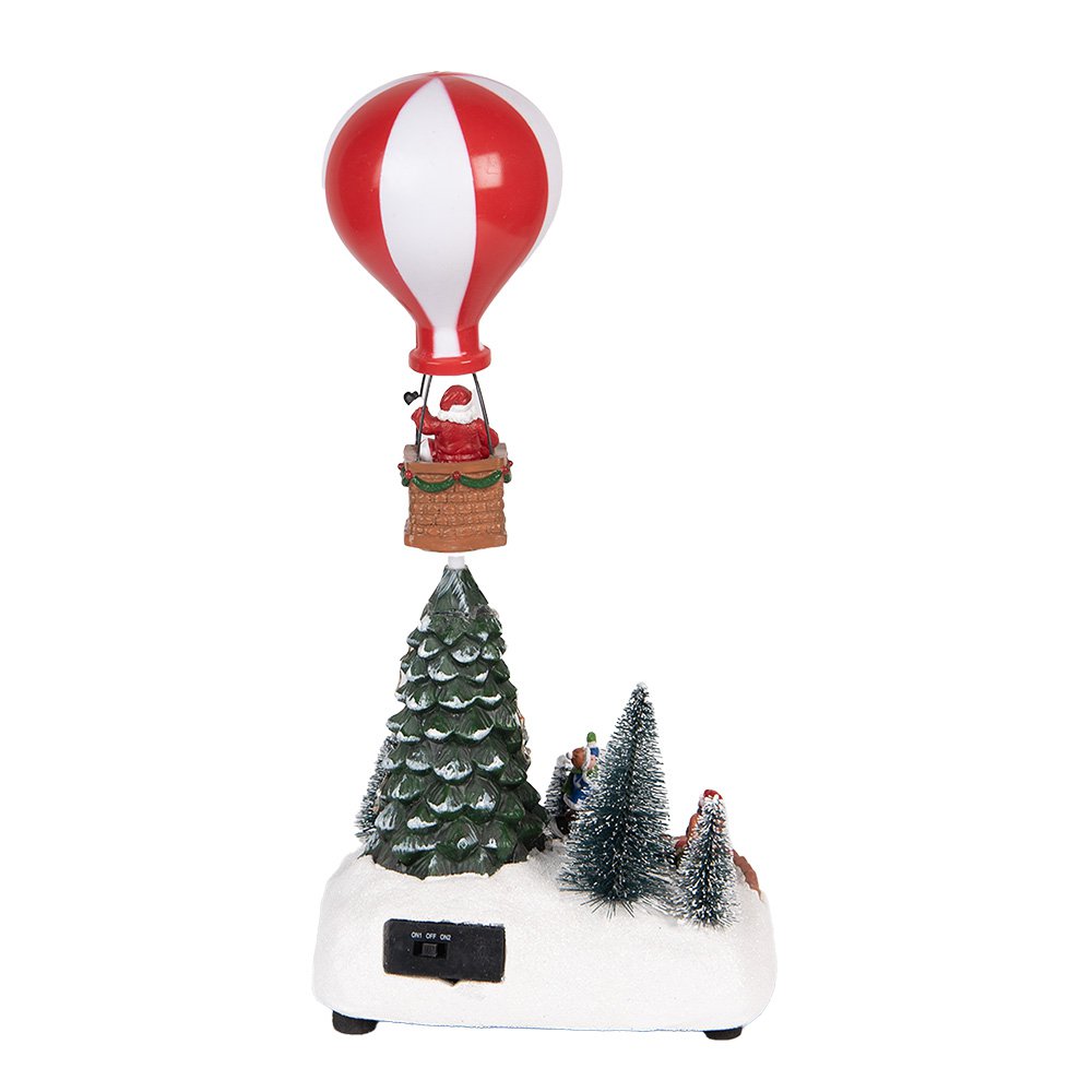 Karácsonyfa LED világítással és zenével 18 cm – zöld