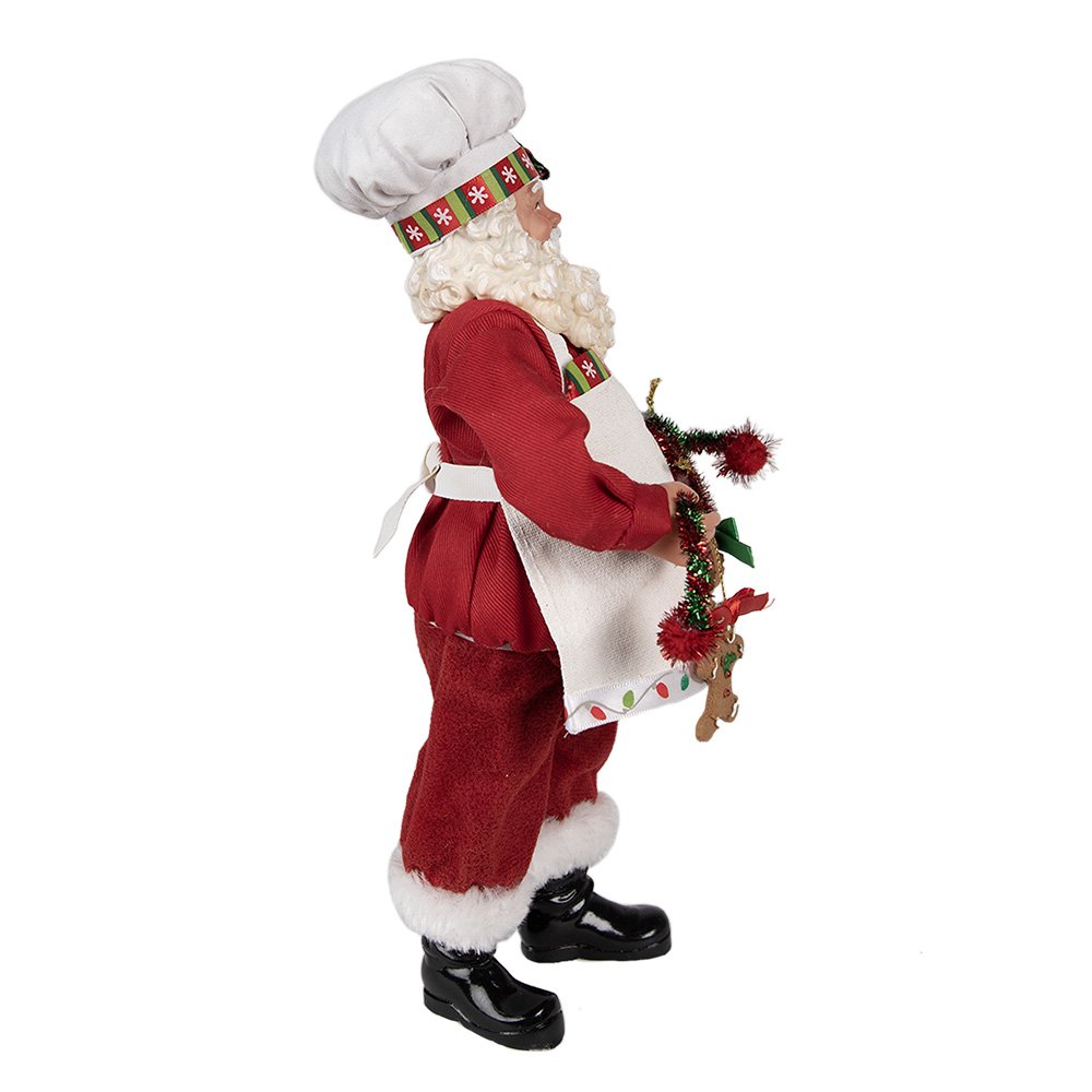 Karácsonyi télapó figura 28 cm – piros, fehér