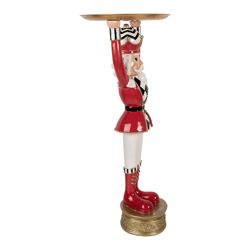 Nagyméretű karácsonyi diótörő figura 65 cm – piros