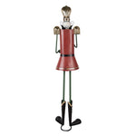 Nagyméretű karácsonyi diótörő figura 174 cm – piros
