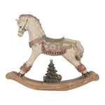 Karácsonyi hintaló figura 46 cm – bézs