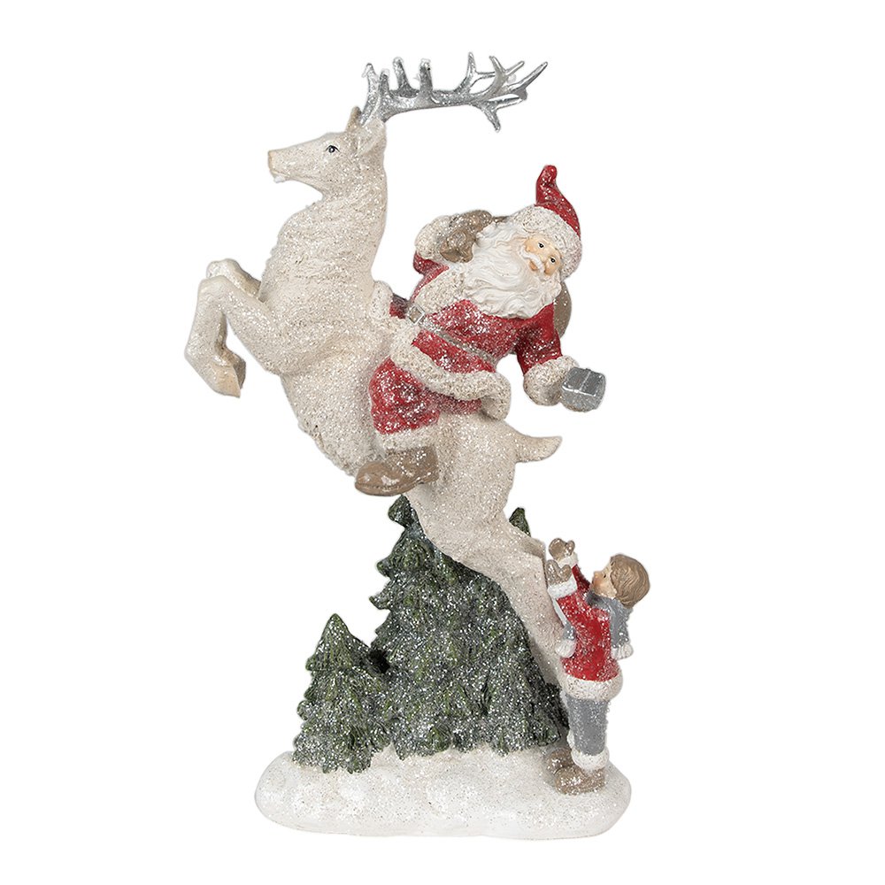 Karácsonyi télapó figura 33 cm – piros, fehér