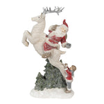 Karácsonyi télapó figura 33 cm – piros, fehér