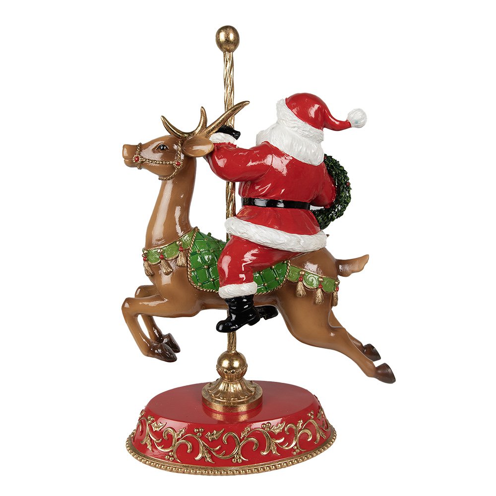 Karácsonyi télapó figura 46 cm – piros, zöld