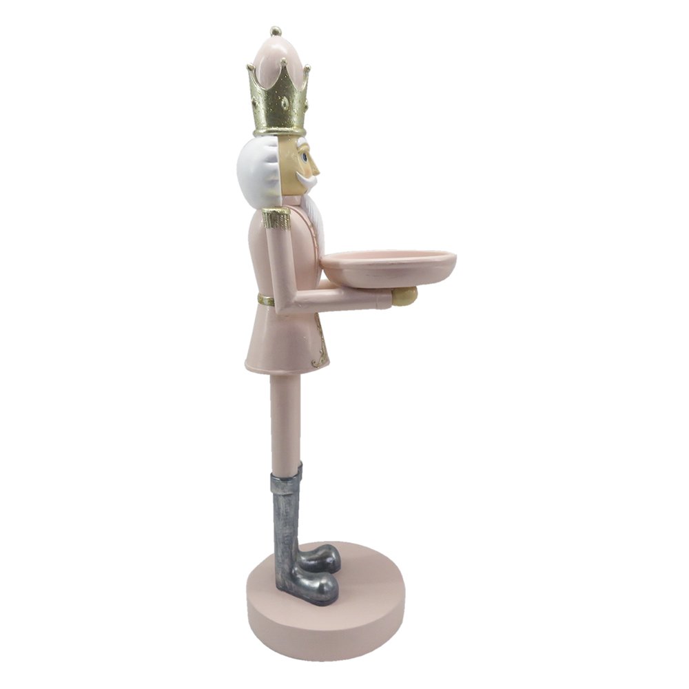 Karácsonyi diótörő figura 40 cm – rózsaszín