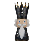 Nagyméretű karácsonyi diótörő figura 68 cm – fehér, szürke