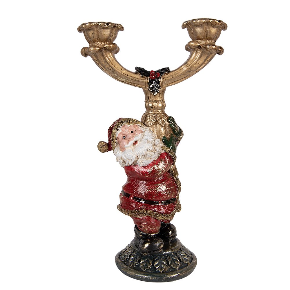 Karácsonyi télapó figura 28 cm – arany