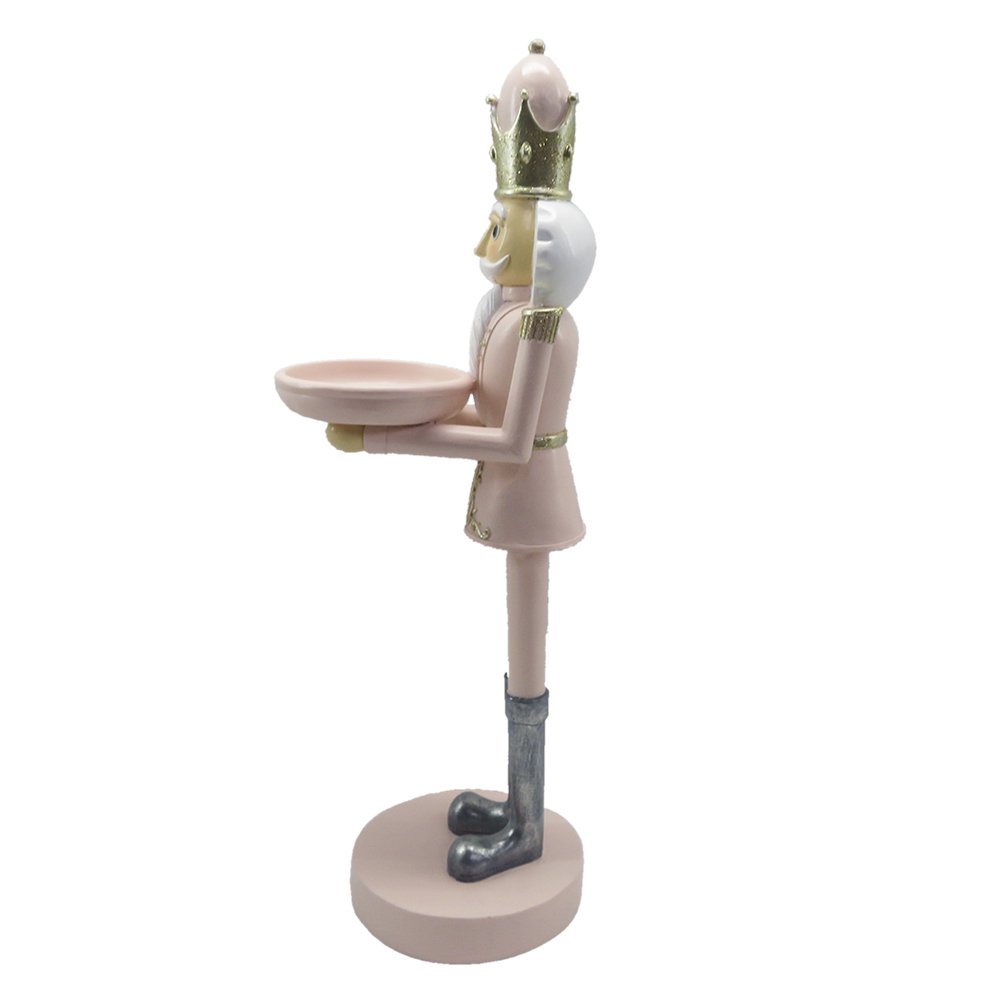 Karácsonyi diótörő figura 40 cm – rózsaszín