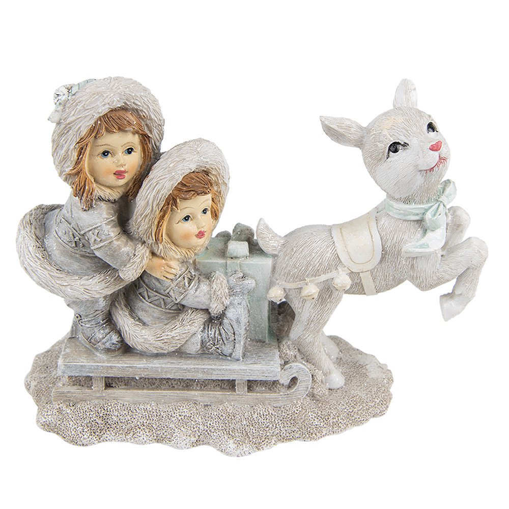 Karácsonyi figura 12 cm – fehér, ezüst