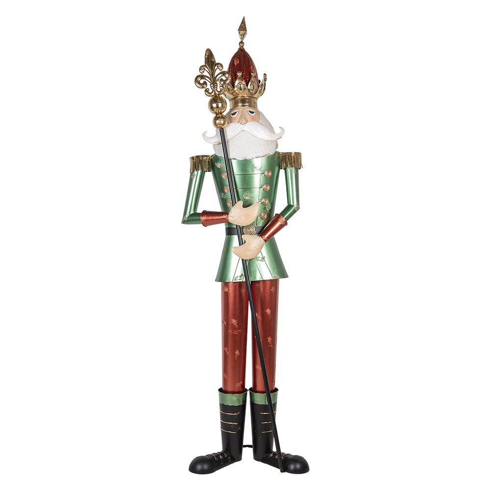 Nagyméretű karácsonyi diótörő figura 235 cm – piros, zöld