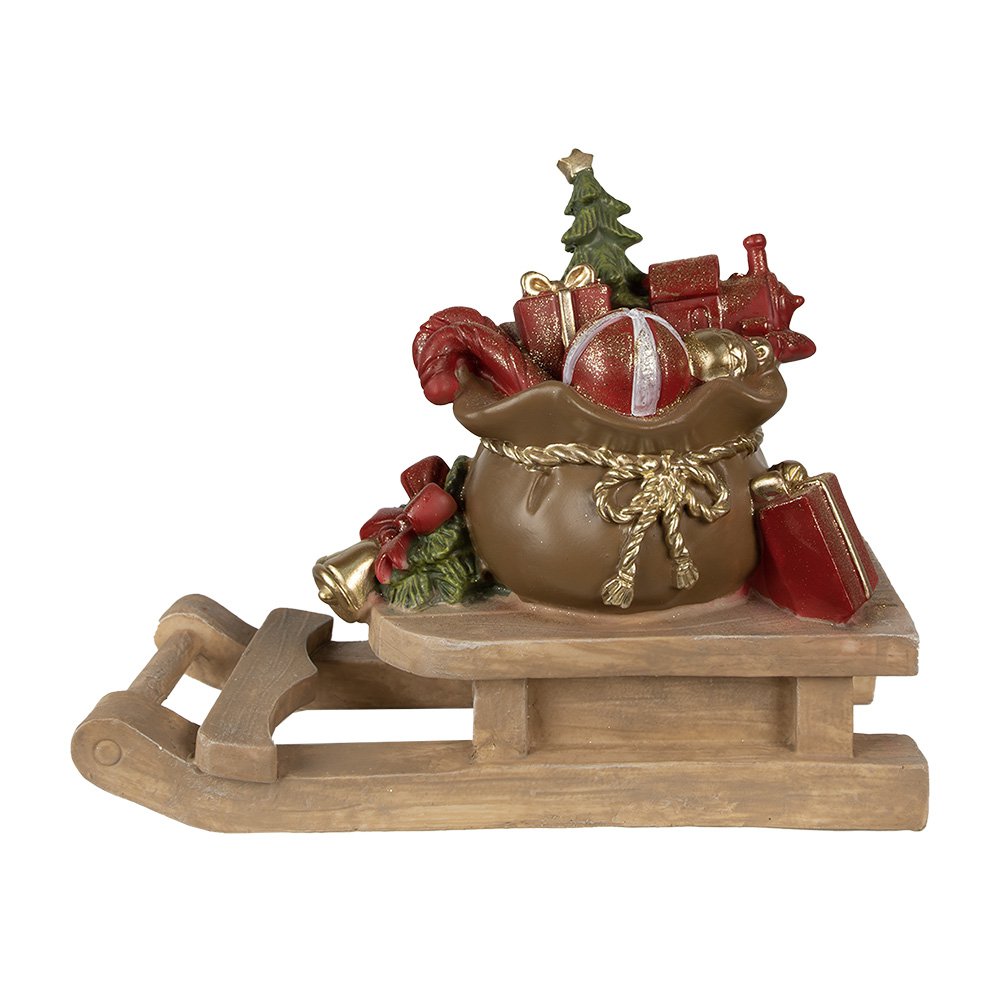 Karácsonyi figura 29 cm – piros, zöld