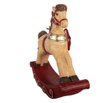 Nagyméretű karácsonyi hintaló figura 60 cm – barna