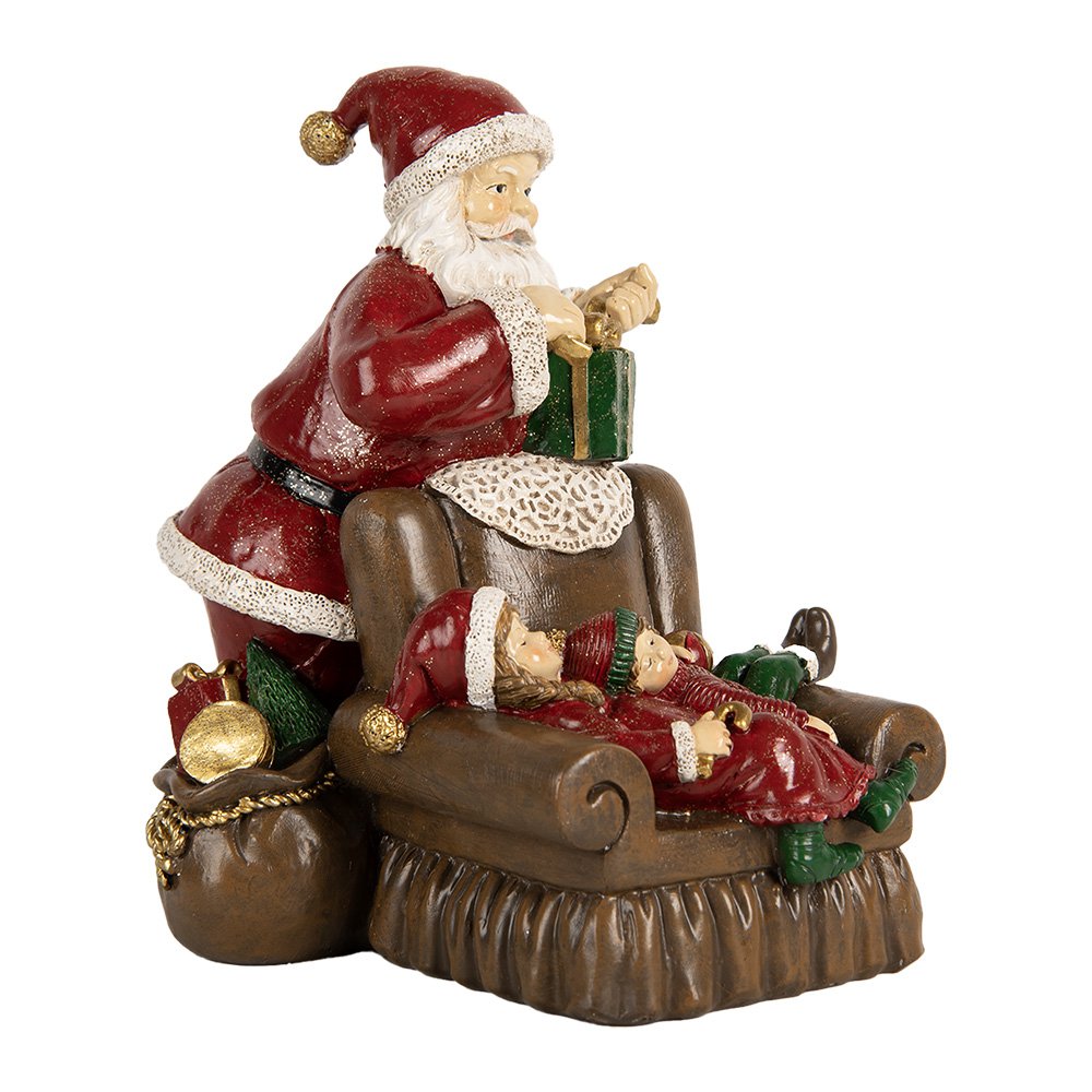 Karácsonyi télapó figura 18 cm – piros