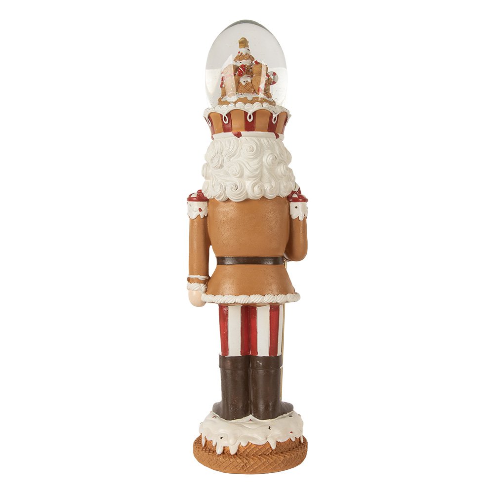Karácsonyi diótörő figura LED világítással és zenével 48 cm – barna