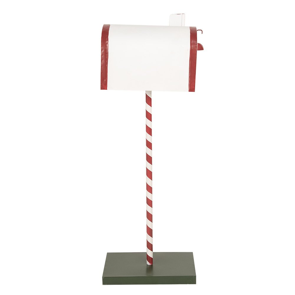Nagyméretű karácsonyi postaláda dekoráció 92 cm – piros, fehér