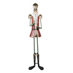 Nagyméretű karácsonyi diótörő figura 174 cm – piros