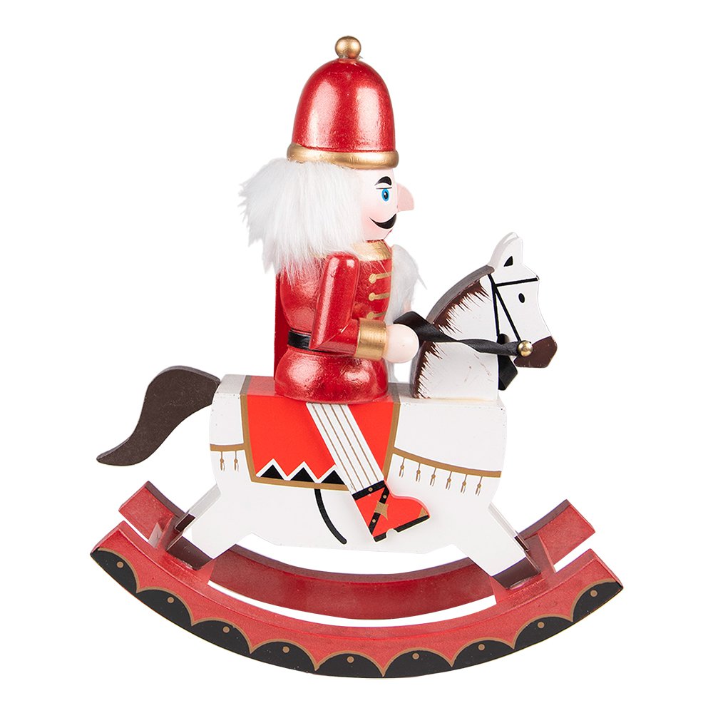 Karácsonyi diótörő figura 30 cm – piros, zöld