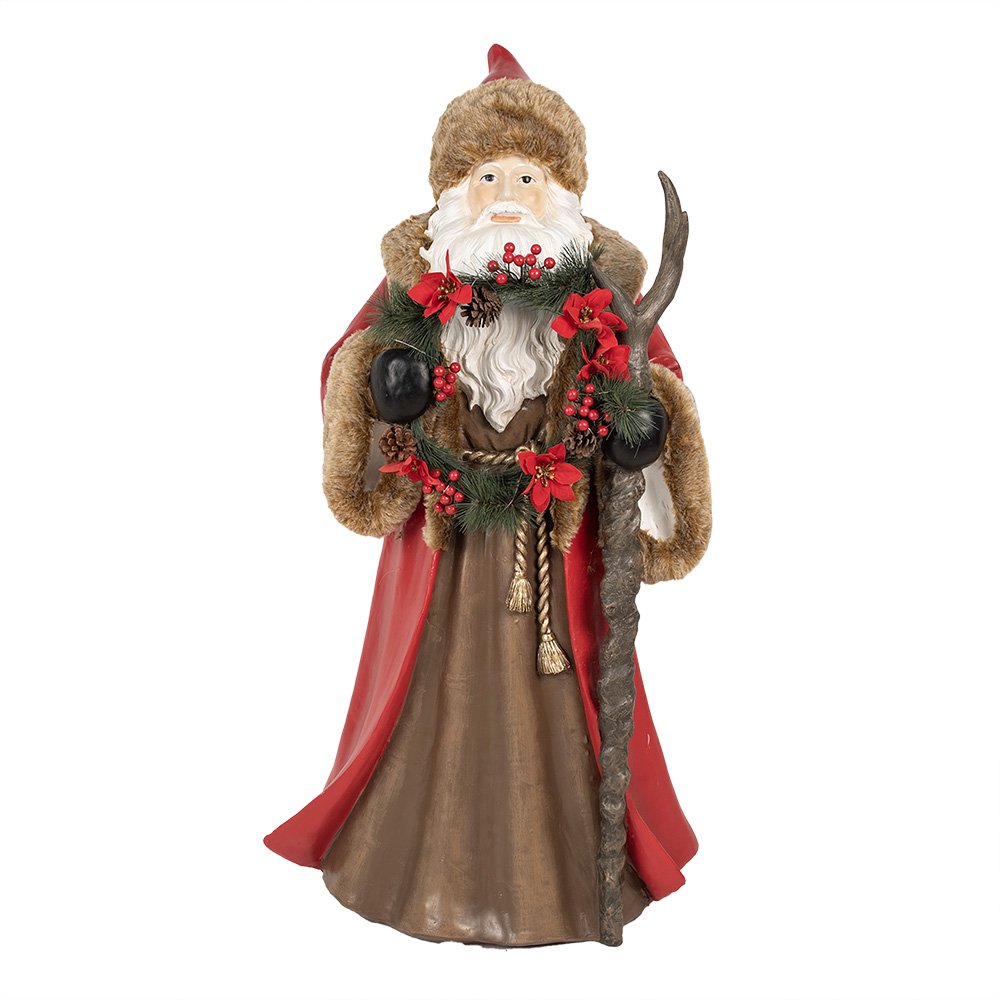 Nagyméretű karácsonyi télapó figura LED világítással 122 cm – piros