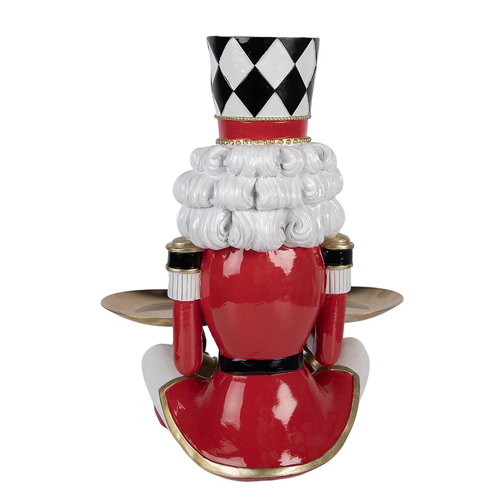 Karácsonyi diótörő figura 32 cm – piros