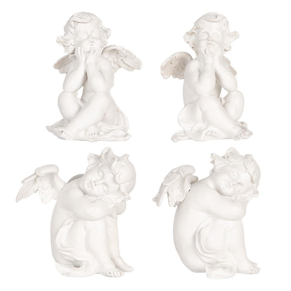 Karácsonyi angyal figura – fehér