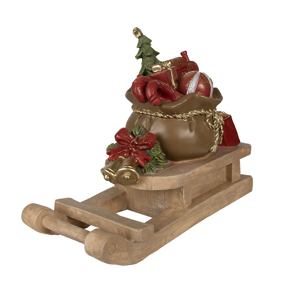 Karácsonyi figura 29 cm – piros, zöld