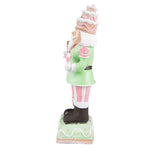 Karácsonyi diótörő figura 24 cm – zöld, rózsaszín