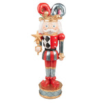 Karácsonyi figura LED világítással 38 cm – piros, kék