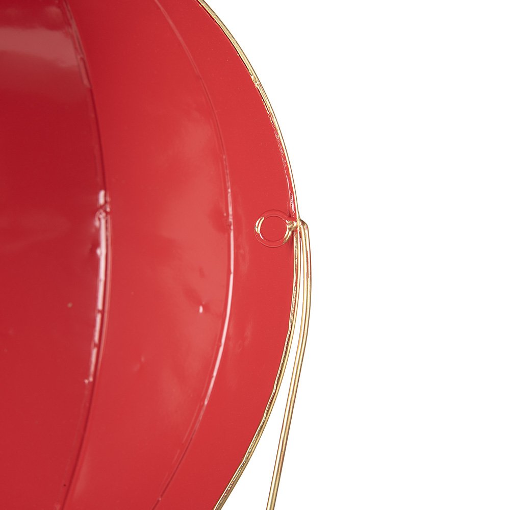 Nagyméretű karácsonyi hőlégballon dekoráció 62 cm – piros
