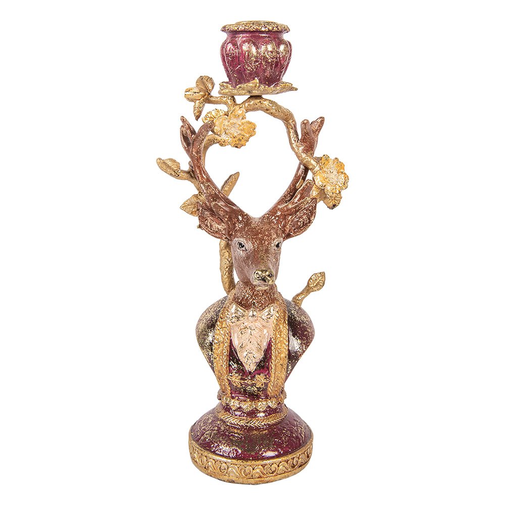 Karácsonyi gyertyatartó 31 cm – barna