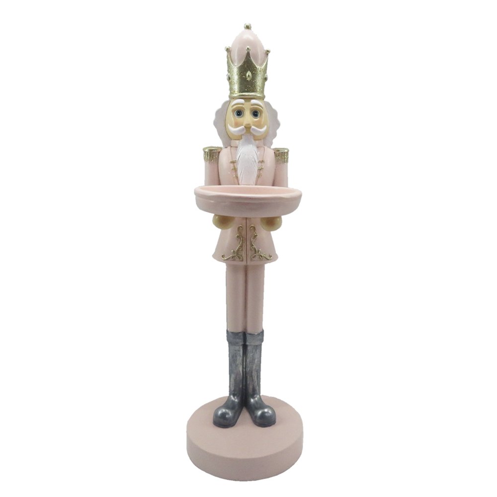Karácsonyi diótörő figura 40 cm – rózsaszín