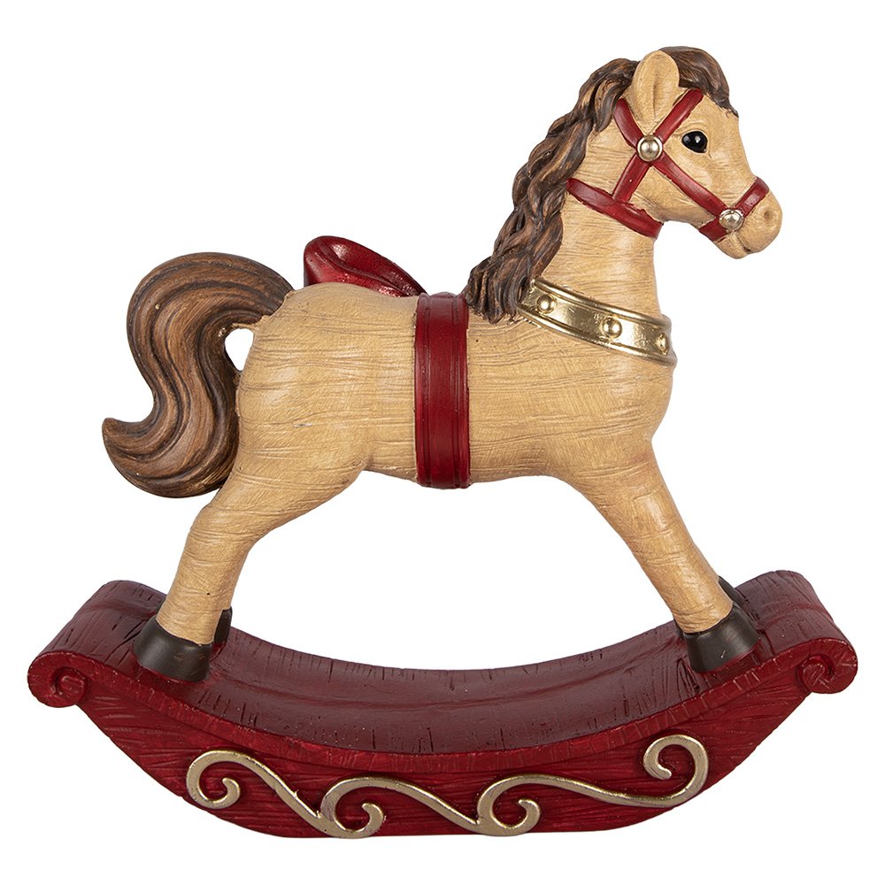 Karácsonyi hintaló figura 41 cm – barna