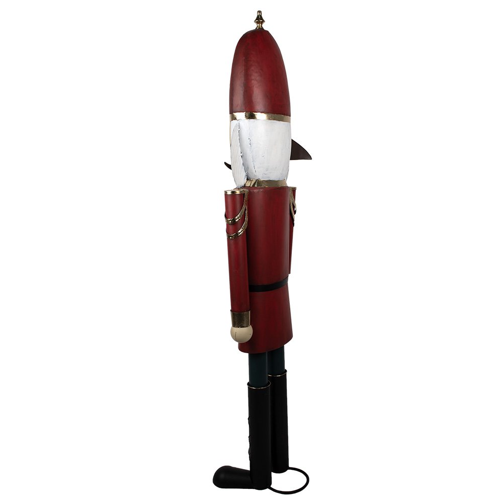 Nagyméretű karácsonyi diótörő figura 179 cm – piros