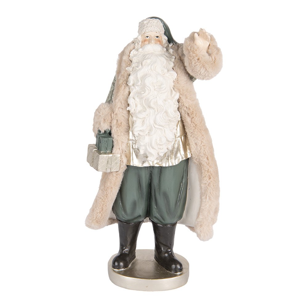 Karácsonyi télapó figura 42 cm – bézs