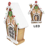 Karácsonyi mézeskalács házikó LED világítással 36 cm – barna