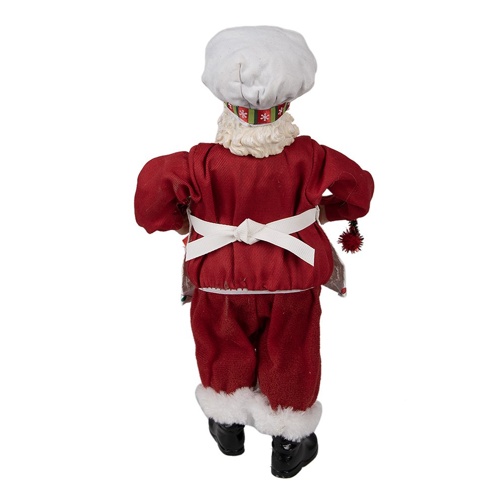 Karácsonyi télapó figura 28 cm – piros, fehér