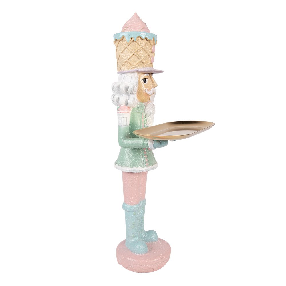 Karácsonyi diótörő figura 41 cm – rózsaszín