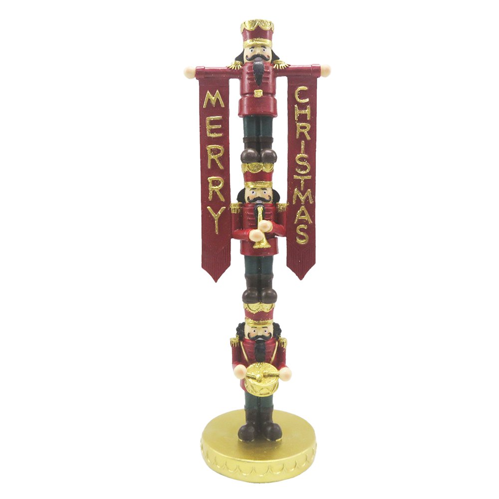 Karácsonyi diótörő figura 30 cm – piros, arany